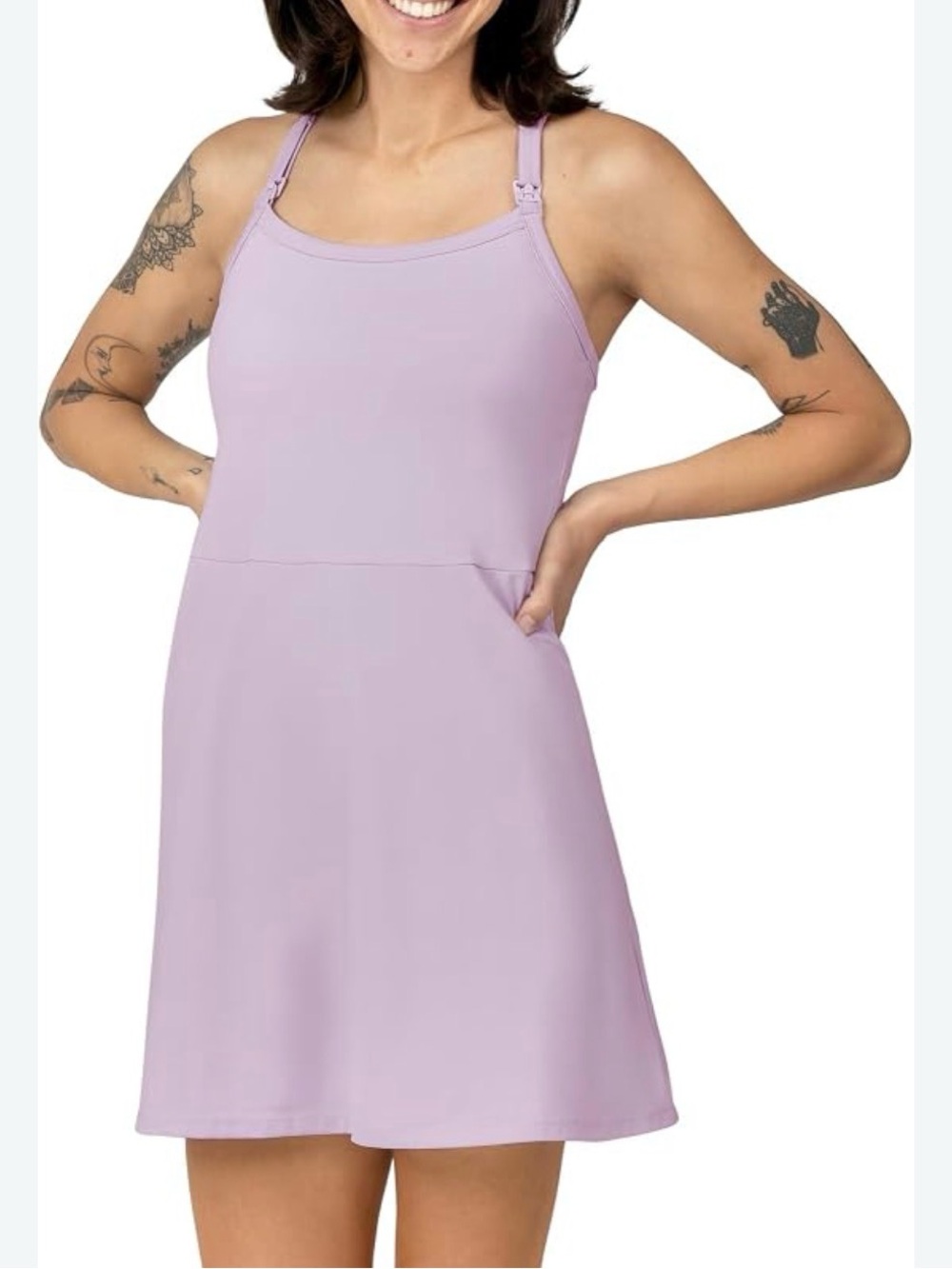 Kindred Bravely Lilac Stevie racerback Nursing Tank Dress
